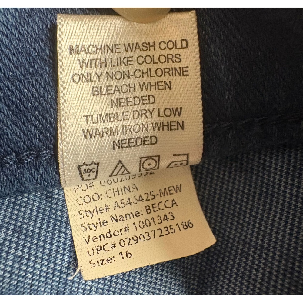 LOGO Lori Goldstein, Blue Denim Leggings, Women's‎ Plus Size 16 - Picture 5 of 5